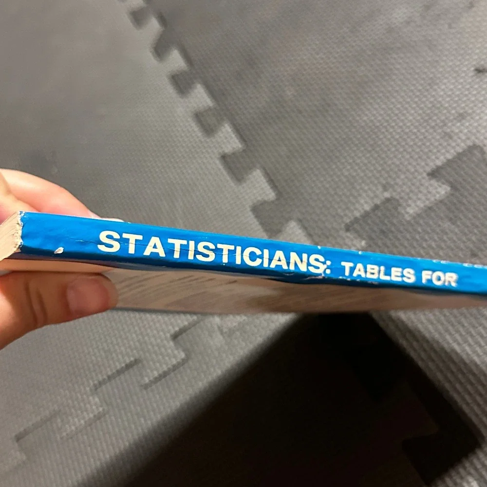Vintage 1962 Tables for Statisticians Barnes & Noble College Outline Series No75